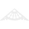 Ekena Millwork Pitch Wagon Wheel Architectural Grade PVC Gable Pediment, 60"W x 25"H x 1"P (10/12) GPP060X025X100WAG - alternate 3